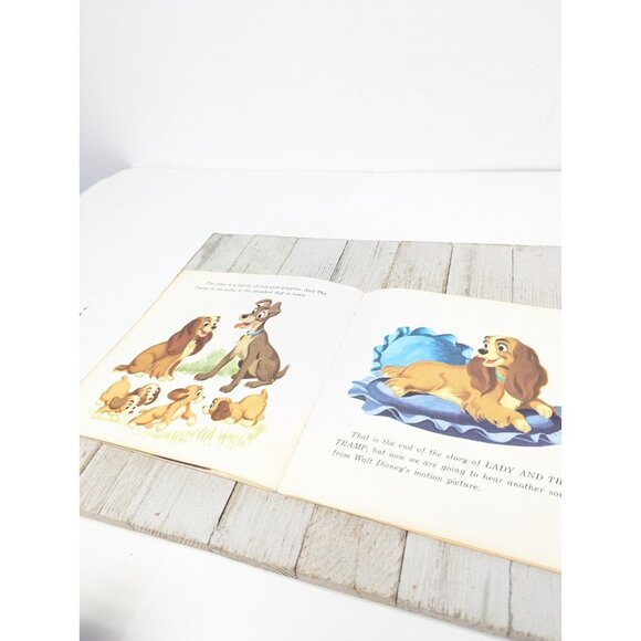 WALT DISNEY See Hear Read 33 1/3 rpm Lady And Tramp LLP-307 Book & Record 1965 - Picture 9 of 16